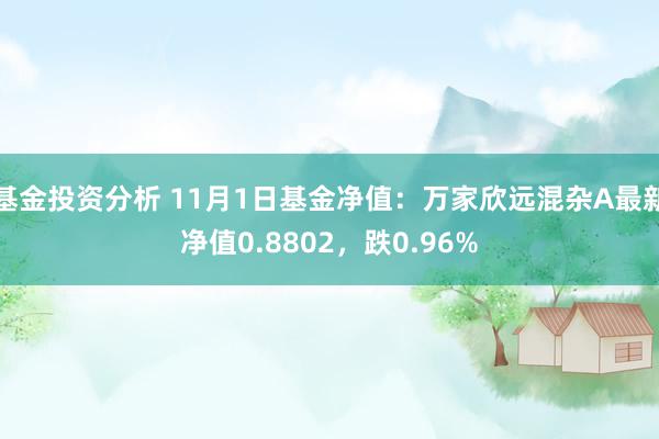 基金投资分析 11月1日基金净值：万家欣远混杂A最新净值0.8802，跌0.96%