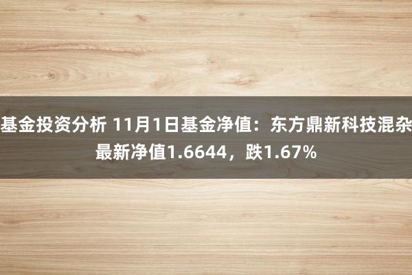 基金投资分析 11月1日基金净值：东方鼎新科技混杂最新净值1.6644，跌1.67%