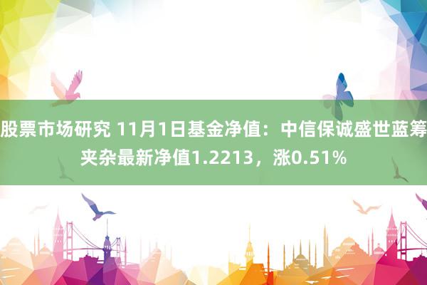 股票市场研究 11月1日基金净值：中信保诚盛世蓝筹夹杂最新净值1.2213，涨0.51%