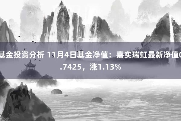 基金投资分析 11月4日基金净值：嘉实瑞虹最新净值0.7425，涨1.13%