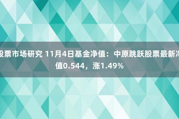 股票市场研究 11月4日基金净值：中原跳跃股票最新净值0.544，涨1.49%