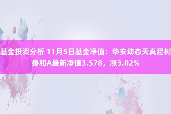 基金投资分析 11月5日基金净值：华安动态天真建树搀和A最新净值3.578，涨3.02%