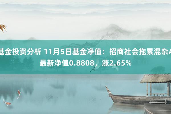 基金投资分析 11月5日基金净值：招商社会拖累混杂A最新净值0.8808，涨2.65%