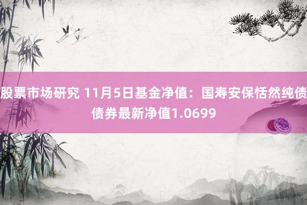 股票市场研究 11月5日基金净值：国寿安保恬然纯债债券最新净值1.0699