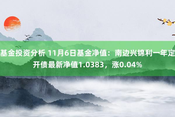 基金投资分析 11月6日基金净值：南边兴锦利一年定开债最新净值1.0383，涨0.04%