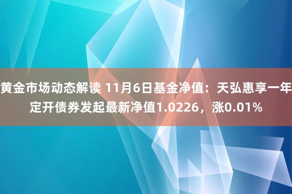 黄金市场动态解读 11月6日基金净值：天弘惠享一年定开债券发起最新净值1.0226，涨0.01%