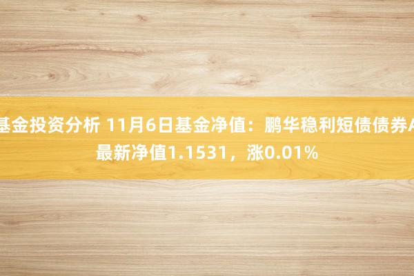 基金投资分析 11月6日基金净值：鹏华稳利短债债券A最新净值1.1531，涨0.01%