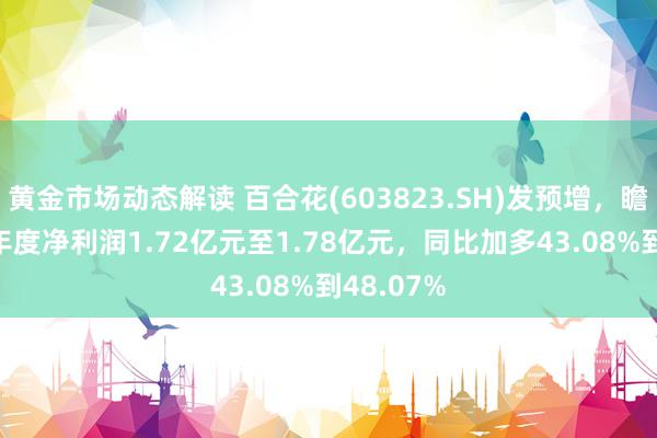 黄金市场动态解读 百合花(603823.SH)发预增，瞻望2024年度净利润1.72亿元至1.78亿元，同比加多43.08%到48.07%