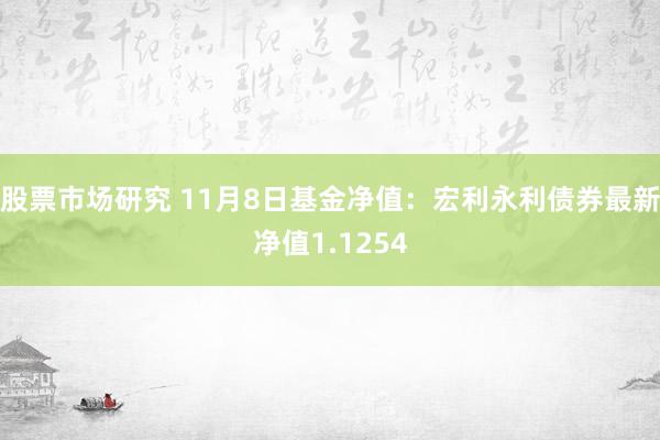 股票市场研究 11月8日基金净值：宏利永利债券最新净值1.1254