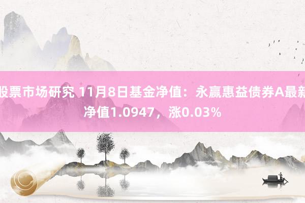 股票市场研究 11月8日基金净值：永赢惠益债券A最新净值1.0947，涨0.03%