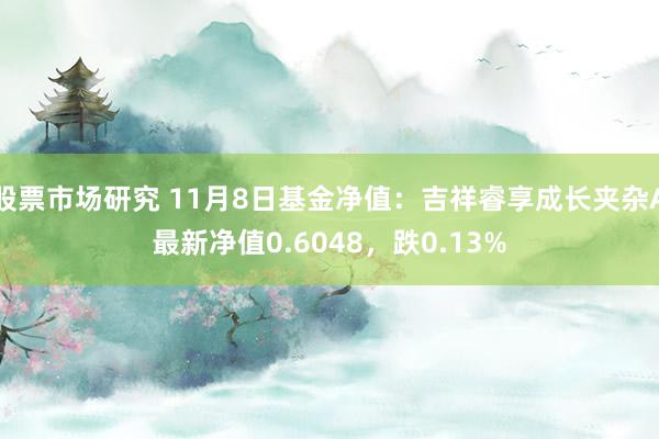 股票市场研究 11月8日基金净值：吉祥睿享成长夹杂A最新净值0.6048，跌0.13%