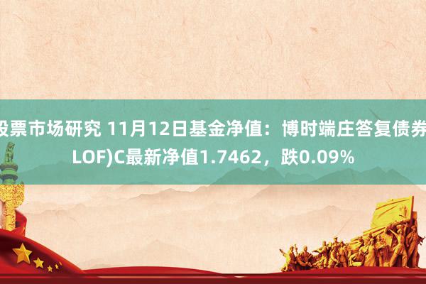 股票市场研究 11月12日基金净值：博时端庄答复债券(LOF)C最新净值1.7462，跌0.09%