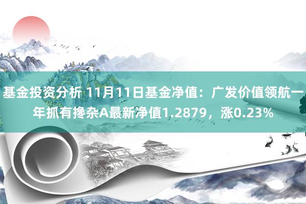 基金投资分析 11月11日基金净值：广发价值领航一年抓有搀杂A最新净值1.2879，涨0.23%