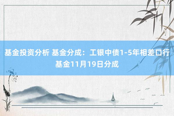 基金投资分析 基金分成：工银中债1-5年相差口行基金11月19日分成