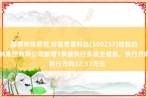 股票市场研究 好意思晨科技(300237)控股的杭州赛石园林集团有限公司新增1条被执行东谈主信息，执行方向32.17万元