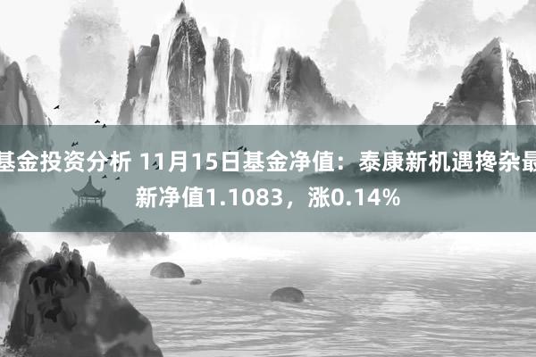 基金投资分析 11月15日基金净值：泰康新机遇搀杂最新净值1.1083，涨0.14%