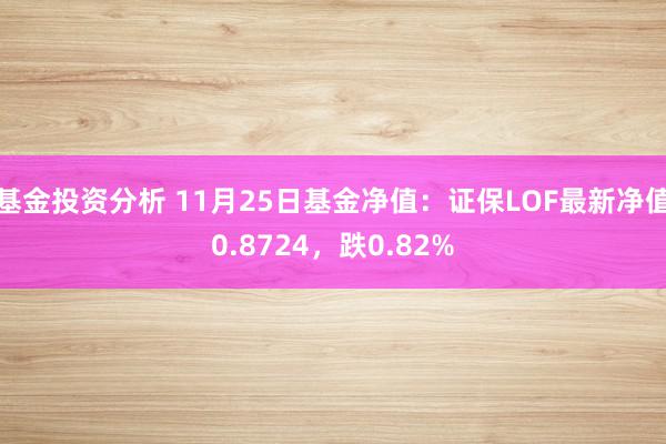 基金投资分析 11月25日基金净值：证保LOF最新净值0.8724，跌0.82%