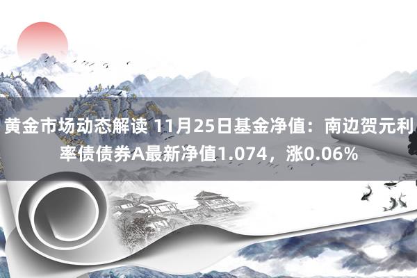 黄金市场动态解读 11月25日基金净值：南边贺元利率债债券A最新净值1.074，涨0.06%