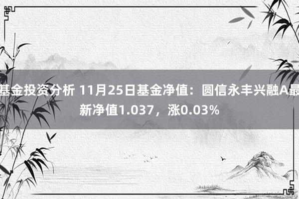 基金投资分析 11月25日基金净值：圆信永丰兴融A最新净值1.037，涨0.03%