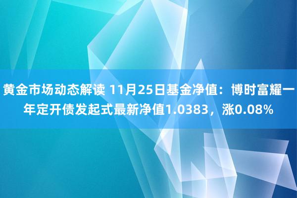 黄金市场动态解读 11月25日基金净值：博时富耀一年定开债发起式最新净值1.0383，涨0.08%