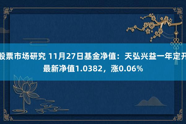 股票市场研究 11月27日基金净值：天弘兴益一年定开最新净值1.0382，涨0.06%